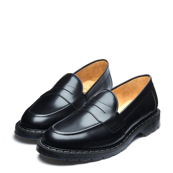 Solovair High Shine Leather Penny Loafers - Picture 4 of 11